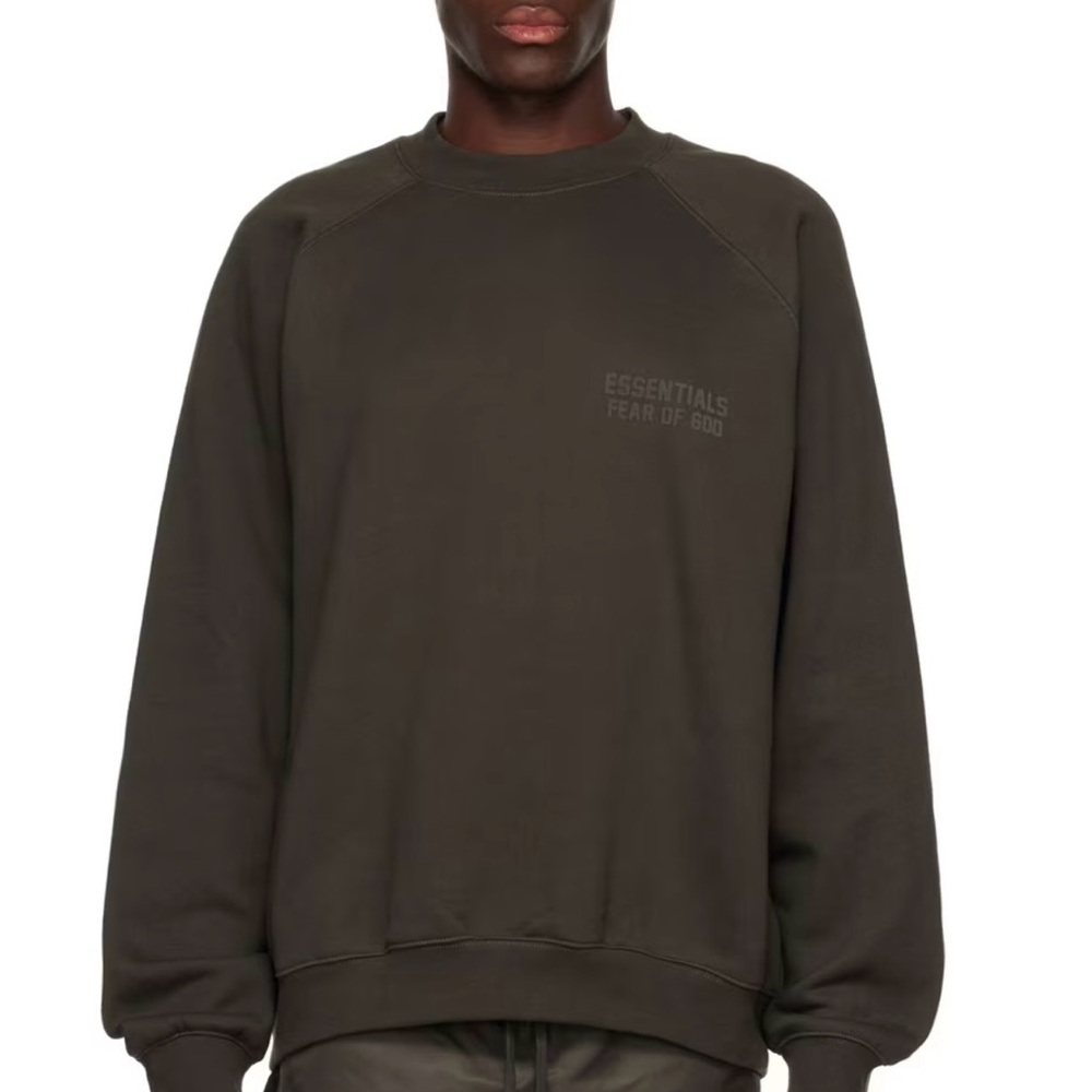 Essentials Men's Dark Gray Crewneck Sweater